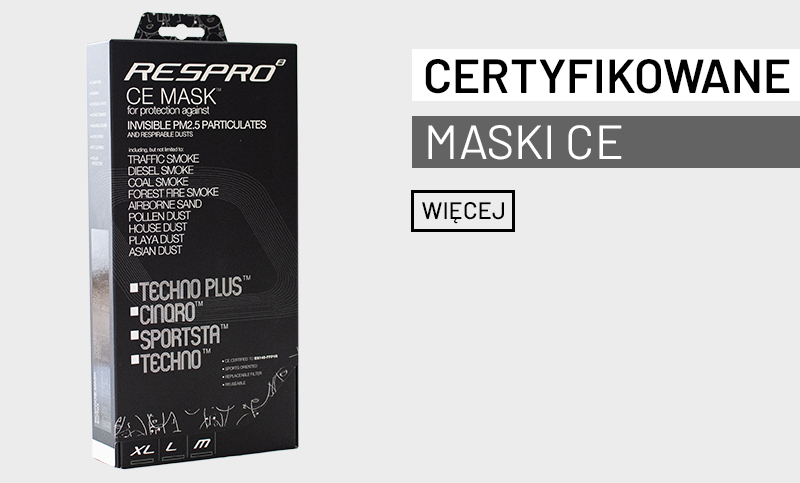 maski antysmogowe respro z certyfikatem ce